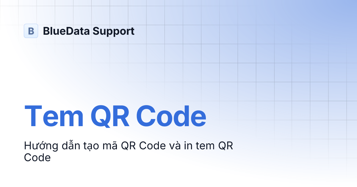 Tem QR Code | BlueData Support